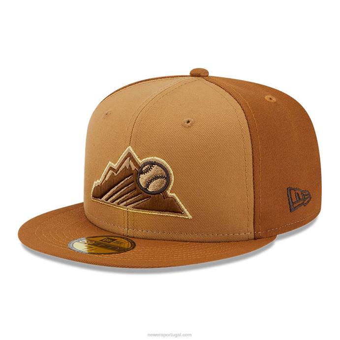 FFTN506 New Era boné ajustado colorado rockies tritone brown 59fifty
