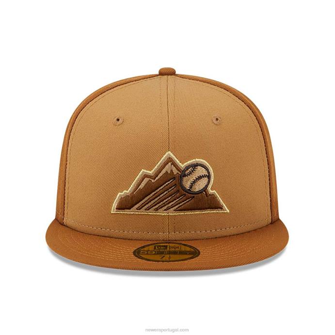 FFTN506 New Era boné ajustado colorado rockies tritone brown 59fifty