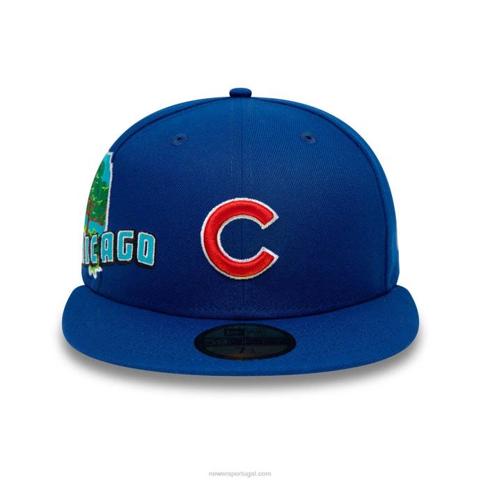 FFTN508 New Era Boné Chicago Cubs Stateview Blue 59Fifty