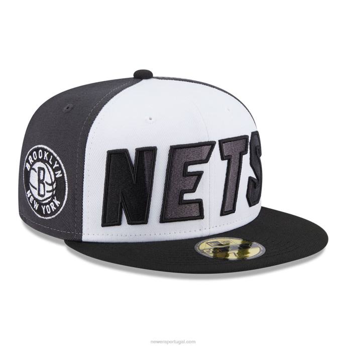 FFTN509 New Era brooklyn nets nba back half black 59fifty boné justo