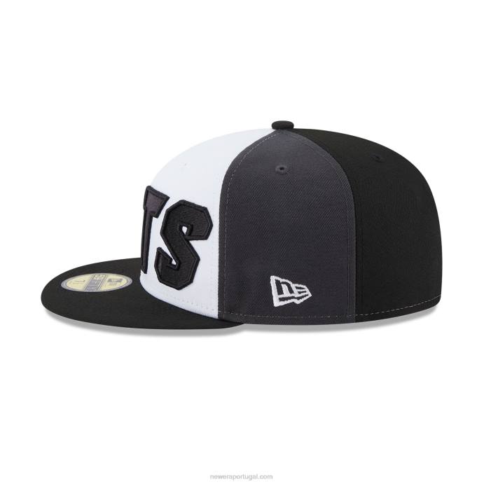 FFTN509 New Era brooklyn nets nba back half black 59fifty boné justo