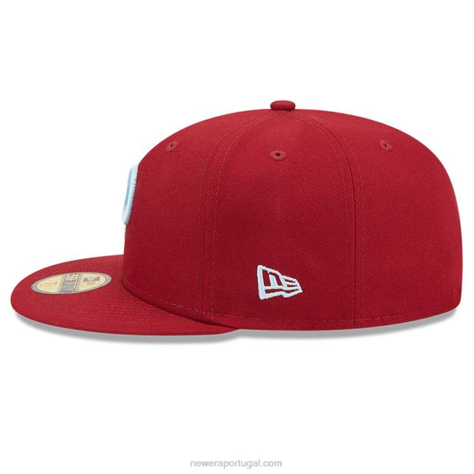 FFTN50 New Era philadelphia phillies mlb boné vermelho escuro 59fifty