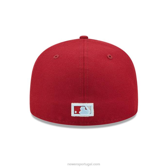 FFTN50 New Era philadelphia phillies mlb boné vermelho escuro 59fifty