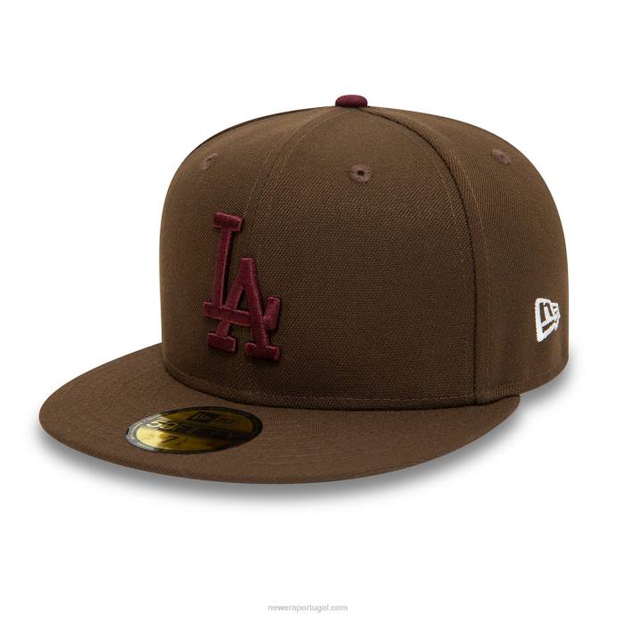 FFTN514 New Era boné la dodgers fall colors marrom 59fifty