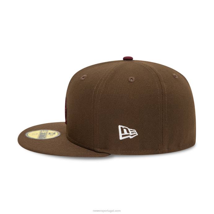 FFTN514 New Era boné la dodgers fall colors marrom 59fifty