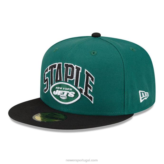FFTN51 New Era new york jets x boné verde básico 59fifty