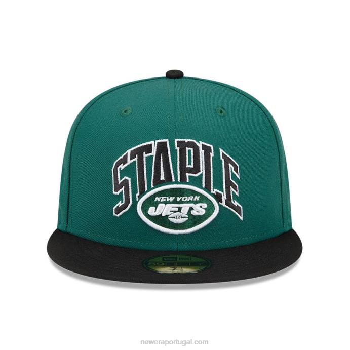 FFTN51 New Era new york jets x boné verde básico 59fifty