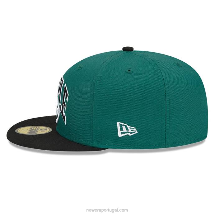 FFTN51 New Era new york jets x boné verde básico 59fifty
