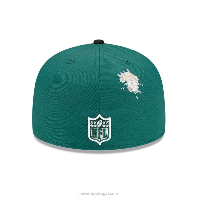 FFTN51 New Era new york jets x boné verde básico 59fifty