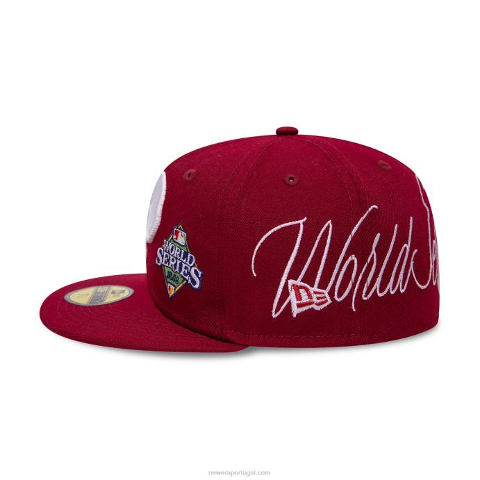 FFTN521 New Era boné ajustado philadelphia phillies historic champs vermelho escuro 59fifty