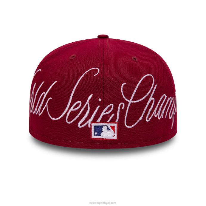 FFTN521 New Era boné ajustado philadelphia phillies historic champs vermelho escuro 59fifty