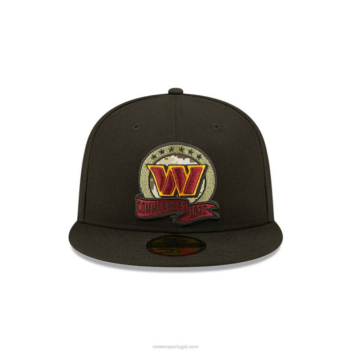 FFTN522 New Era saudação dos comandantes de washington nfl para servir boné preto 59fifty