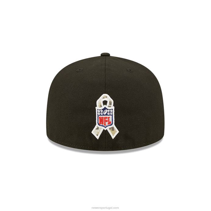FFTN522 New Era saudação dos comandantes de washington nfl para servir boné preto 59fifty