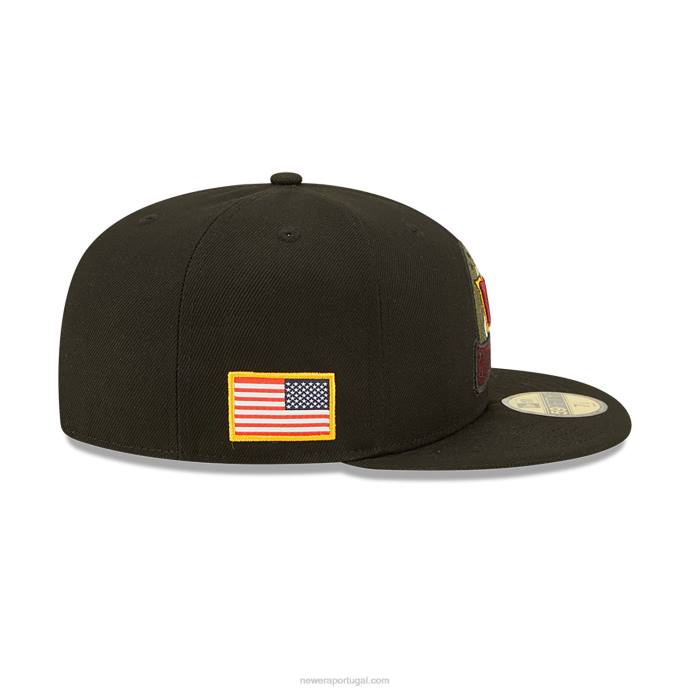 FFTN522 New Era saudação dos comandantes de washington nfl para servir boné preto 59fifty