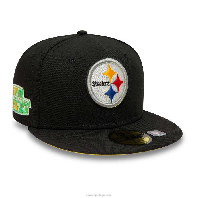 FFTN524 New Era Boné Pittsburgh Pirates Citrus Pop Preto 59Fifty