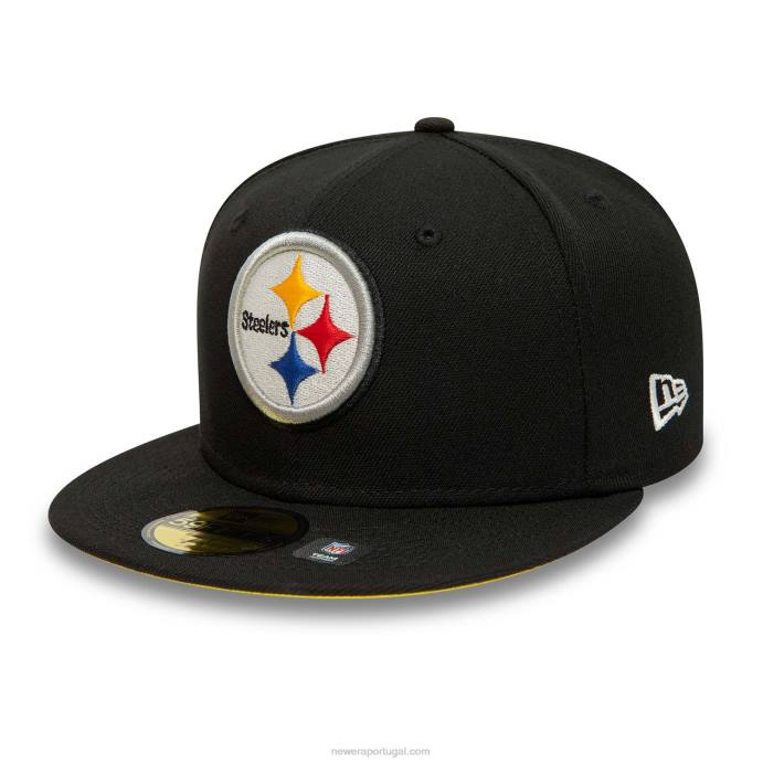 FFTN524 New Era Boné Pittsburgh Pirates Citrus Pop Preto 59Fifty