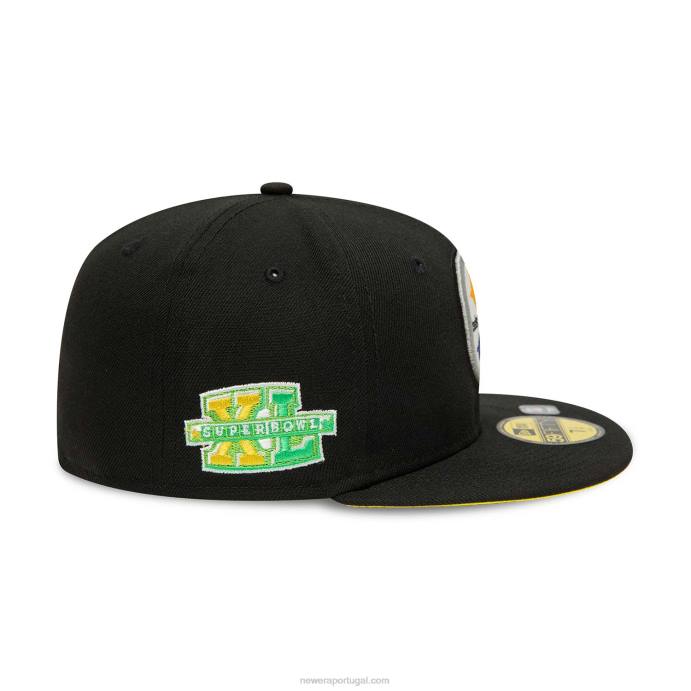 FFTN524 New Era Boné Pittsburgh Pirates Citrus Pop Preto 59Fifty