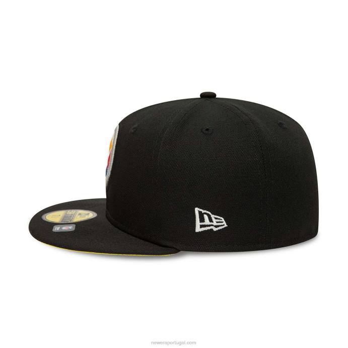 FFTN524 New Era Boné Pittsburgh Pirates Citrus Pop Preto 59Fifty