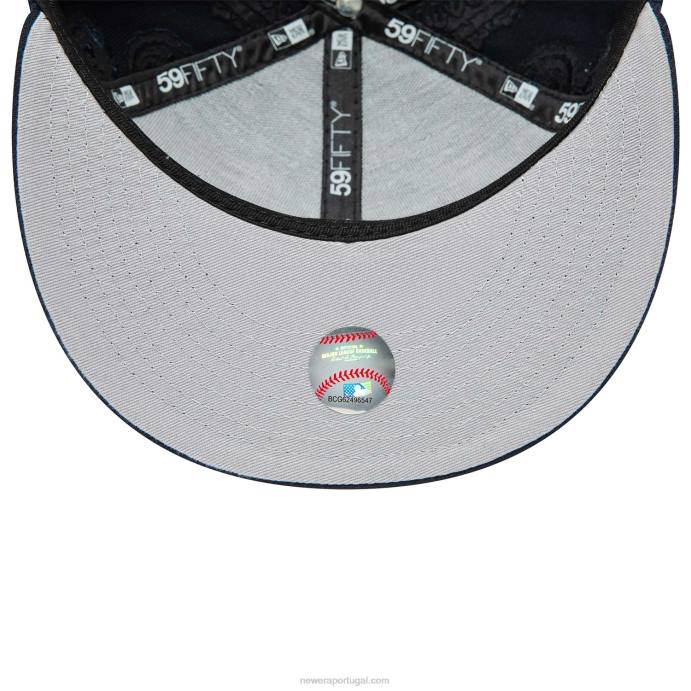 FFTN526 New Era boné ajustado azul 59fifty atlanta braves mlb redemoinho