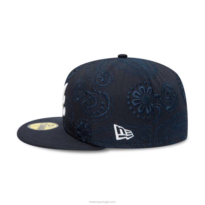 FFTN526 New Era boné ajustado azul 59fifty atlanta braves mlb redemoinho