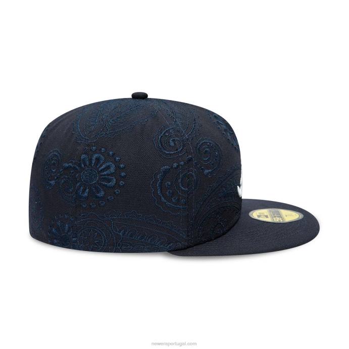 FFTN526 New Era boné ajustado azul 59fifty atlanta braves mlb redemoinho