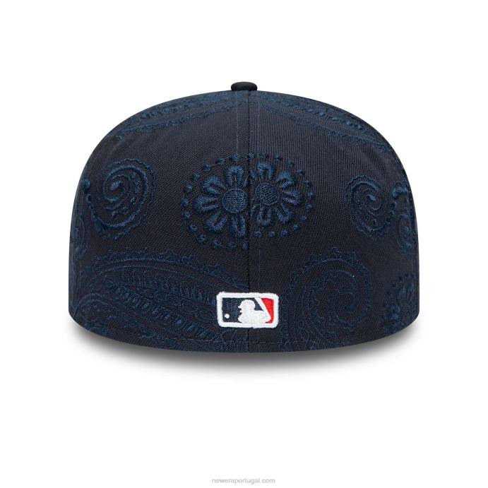 FFTN526 New Era boné ajustado azul 59fifty atlanta braves mlb redemoinho