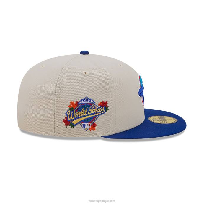 FFTN532 New Era toronto blue jays fall boné clássico branco 59fifty