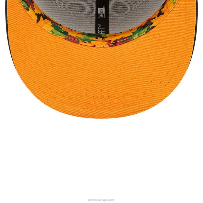 FFTN535 New Era Boné 59fifty kansas city royals frondoso verde escuro