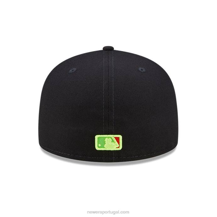 FFTN536 New Era Boné ajustado atlanta braves 59fifty navy infravermelho