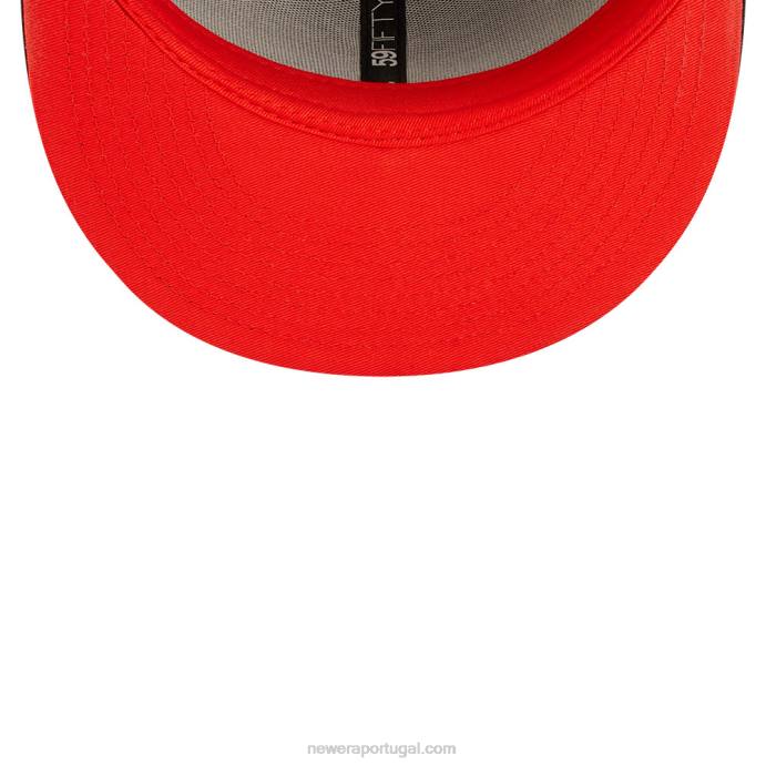 FFTN536 New Era Boné ajustado atlanta braves 59fifty navy infravermelho