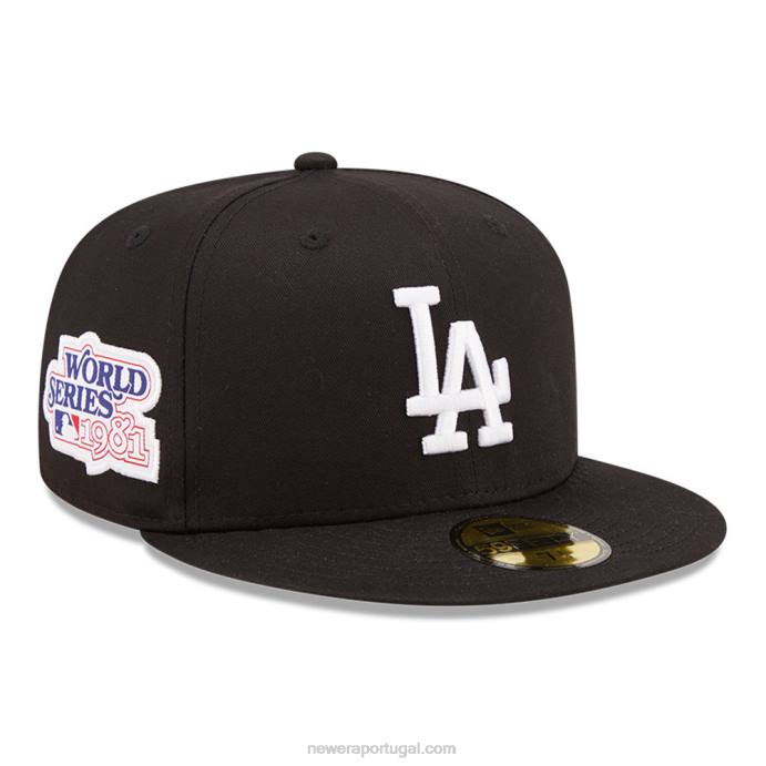FFTN537 New Era la dodgers boné lateral preto 59fifty