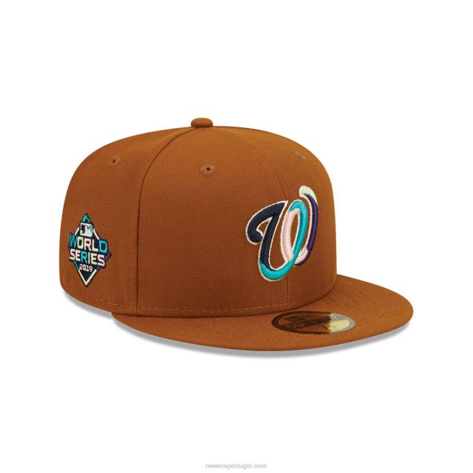 FFTN538 New Era boné 59fifty floral vintage do washington nationals