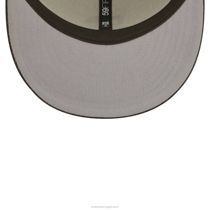 FFTN539 New Era San Francisco Giants MLB Black Denim Chrome White Boné 59Fifty