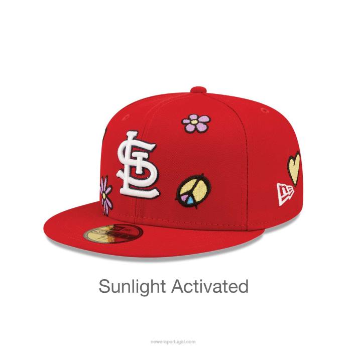 FFTN53 New Era st. Louis Cardinals mlb Sunshine Pop Red 59Fifty Cap
