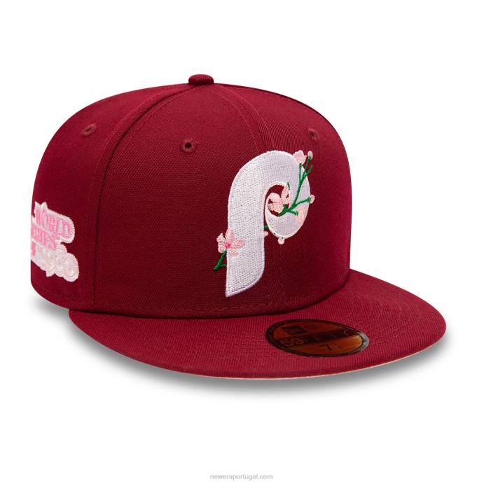 FFTN541 New Era philadelphia phillies boné lateral bloom red 59fifty