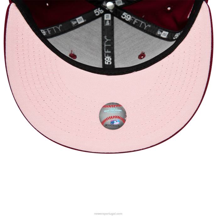 FFTN541 New Era philadelphia phillies boné lateral bloom red 59fifty