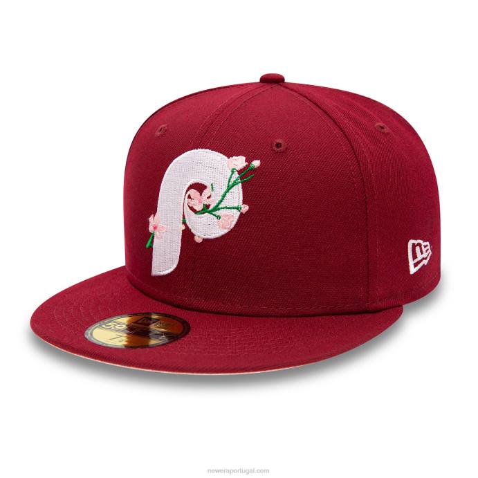FFTN541 New Era philadelphia phillies boné lateral bloom red 59fifty