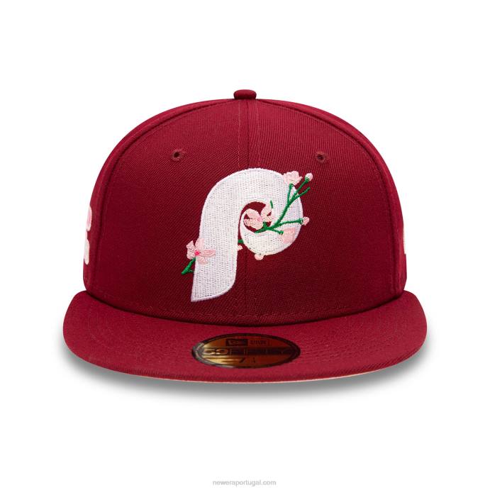 FFTN541 New Era philadelphia phillies boné lateral bloom red 59fifty