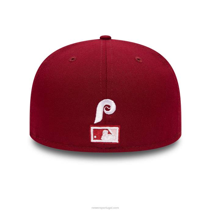 FFTN541 New Era philadelphia phillies boné lateral bloom red 59fifty