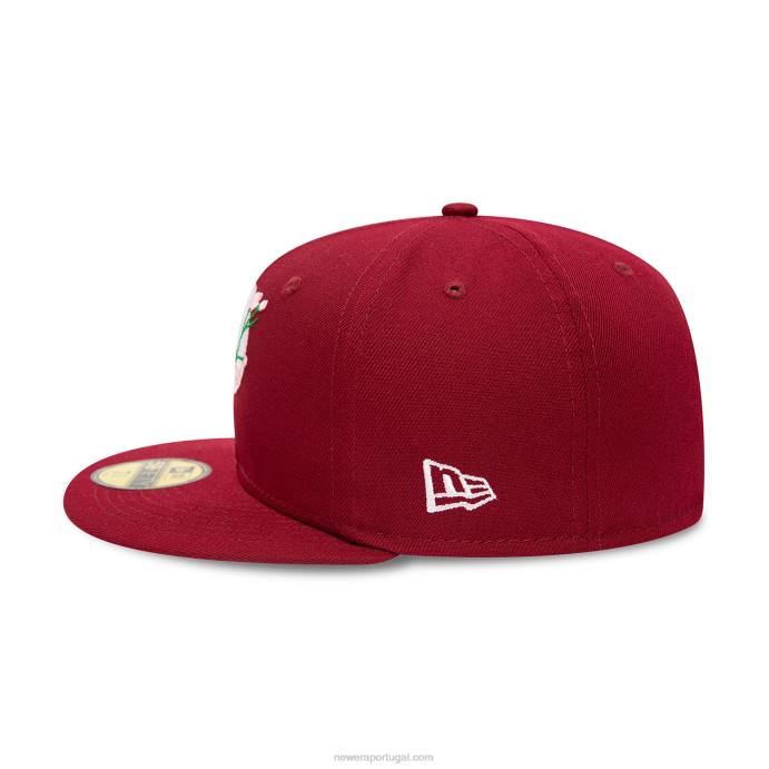 FFTN541 New Era philadelphia phillies boné lateral bloom red 59fifty