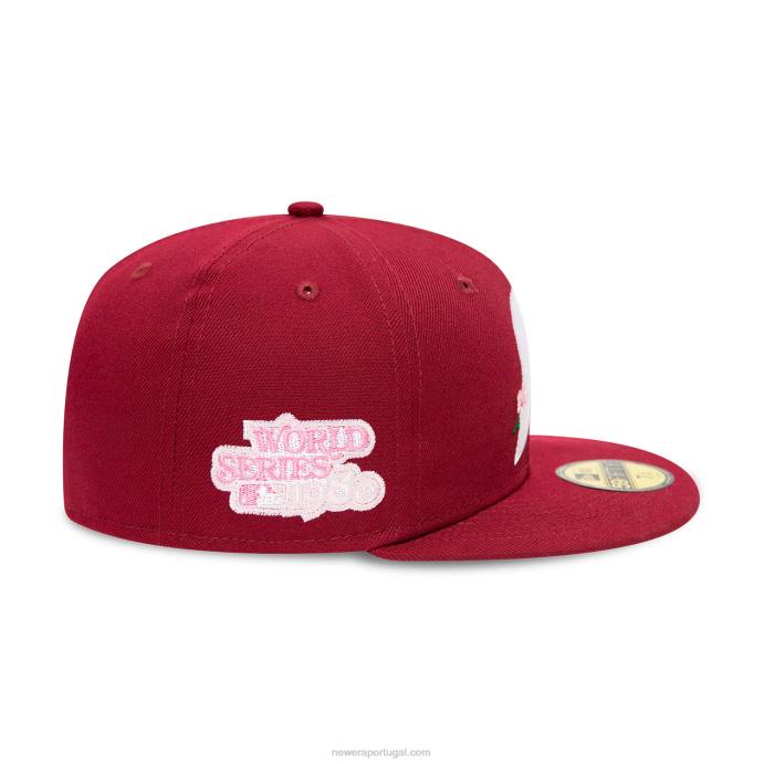 FFTN541 New Era philadelphia phillies boné lateral bloom red 59fifty