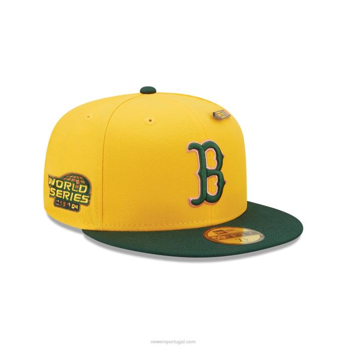 FFTN543 New Era boston red sox volta às aulas boné amarelo 59fifty