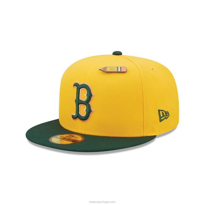 FFTN543 New Era boston red sox volta às aulas boné amarelo 59fifty