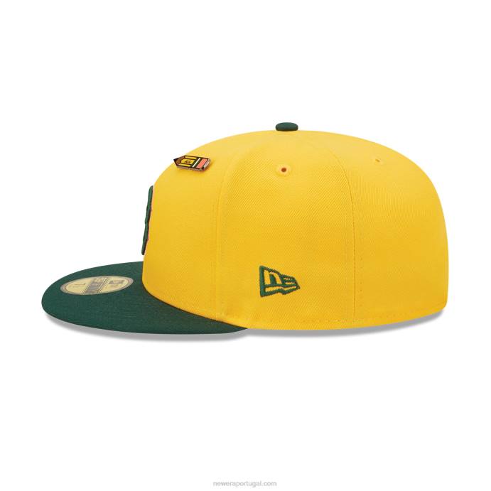 FFTN543 New Era boston red sox volta às aulas boné amarelo 59fifty