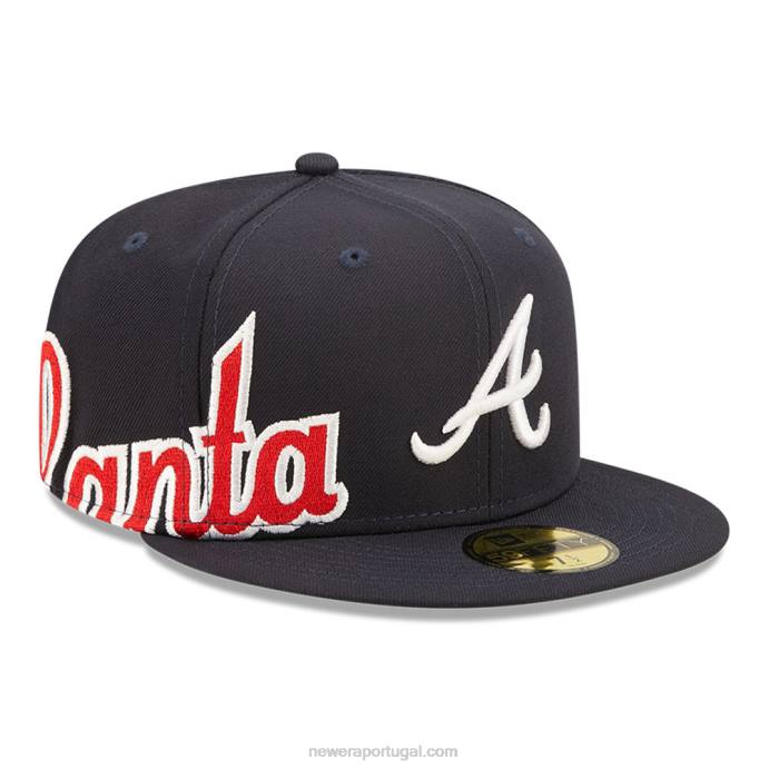 FFTN544 New Era boné ajustado azul marinho 59fifty atlanta braves mlb