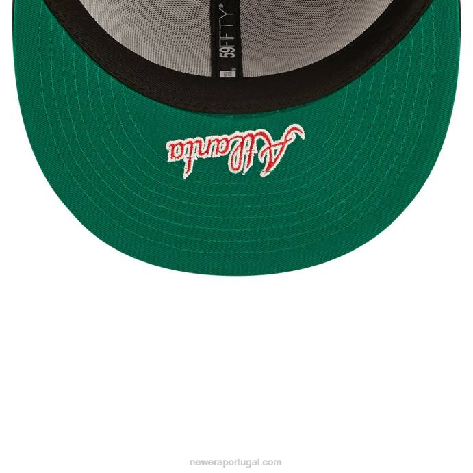 FFTN544 New Era boné ajustado azul marinho 59fifty atlanta braves mlb