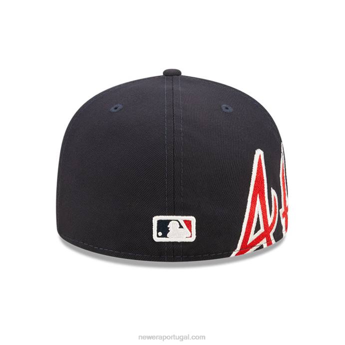 FFTN544 New Era boné ajustado azul marinho 59fifty atlanta braves mlb