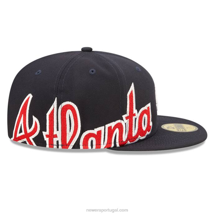 FFTN544 New Era boné ajustado azul marinho 59fifty atlanta braves mlb