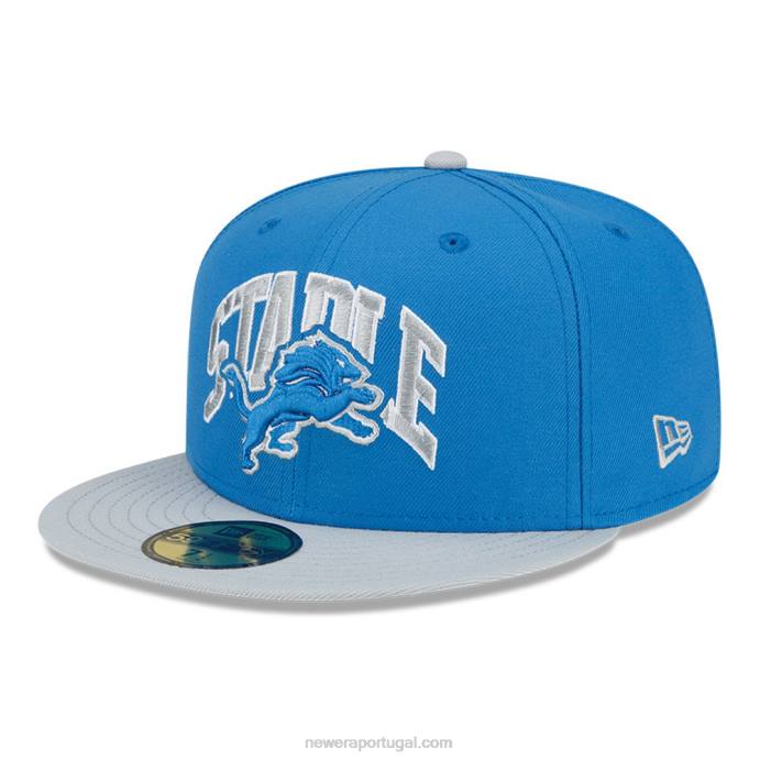 FFTN546 New Era detroit lions x boné azul básico 59fifty