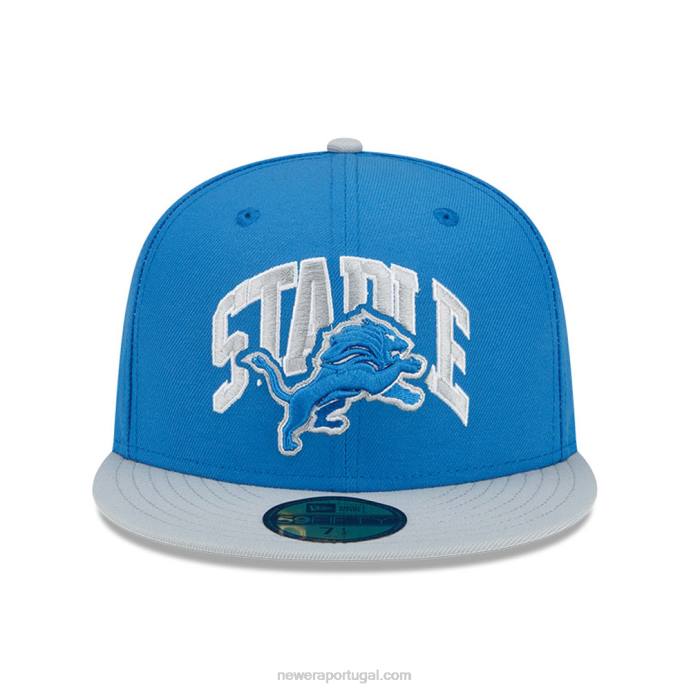 FFTN546 New Era detroit lions x boné azul básico 59fifty